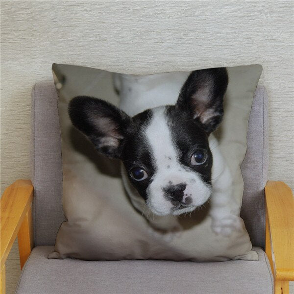 Cute MINI Chihuahua Dog Print Cushion Cover Super Soft Plush Pillow Covers 45*45 Throw Pillow Case Sofa Home Decor Pillowcase