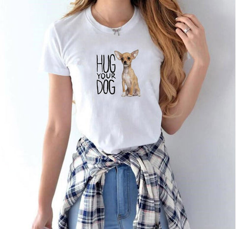 Chihuahua Hanging party T-shirt Personality Streetwear Aesthetic