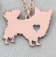 Long hair Charm Chihuahua Necklace