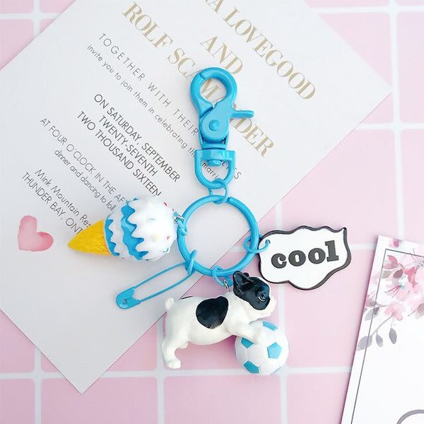 Cute  Keychain Chihuahua  Key Ring Pendant for Women Girl Bag Handbag Purse Backpack Car Ornament