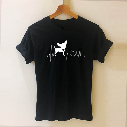 Heartbeat Chihuahua Lovers Gift T Shirt