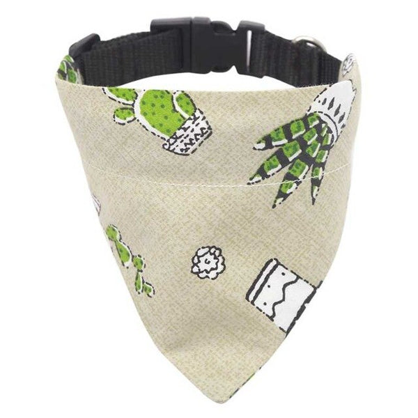 Adjustable Bandana With Plant Pattern Dog Bib Neckerchief Pet Accessories